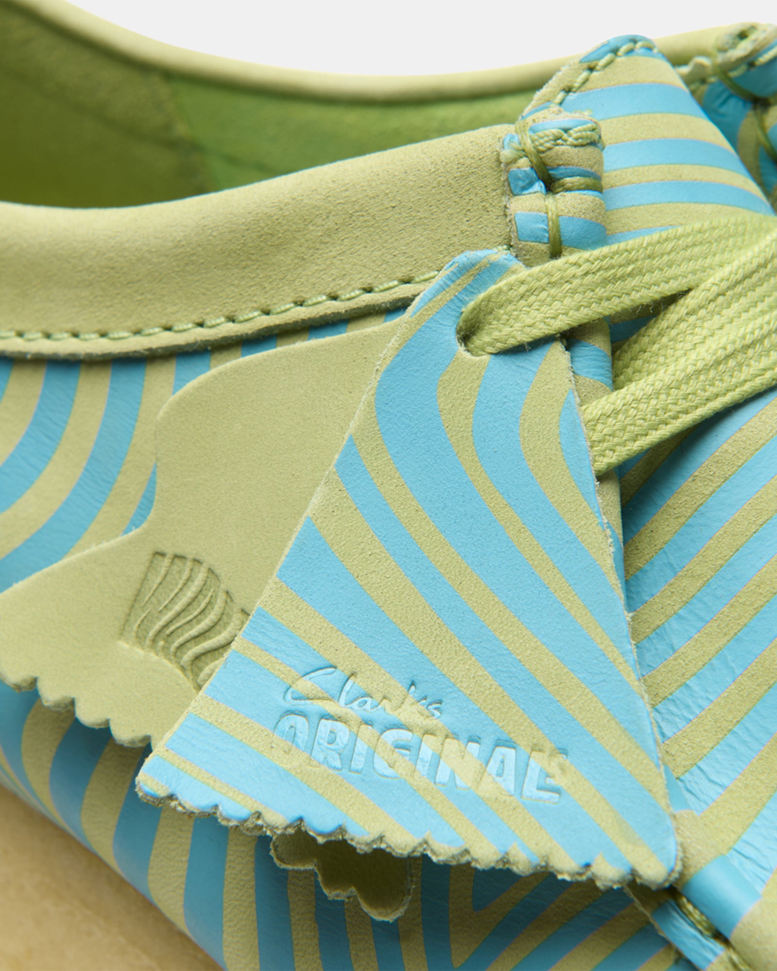 Wallabee (M) Blue/Lime Print - Image 7