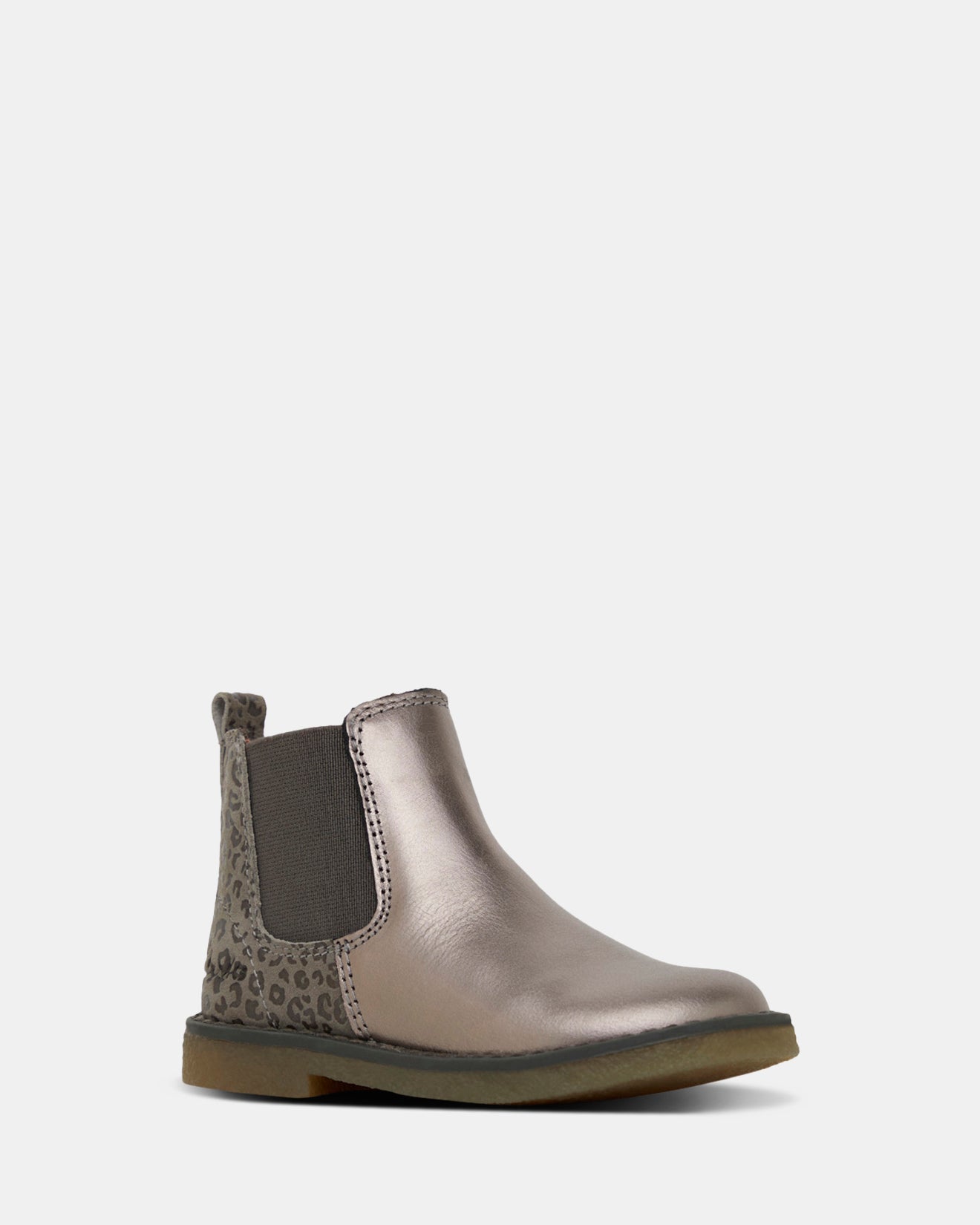 Chelsea II Junior Pewter Metallic Leather - Image 2