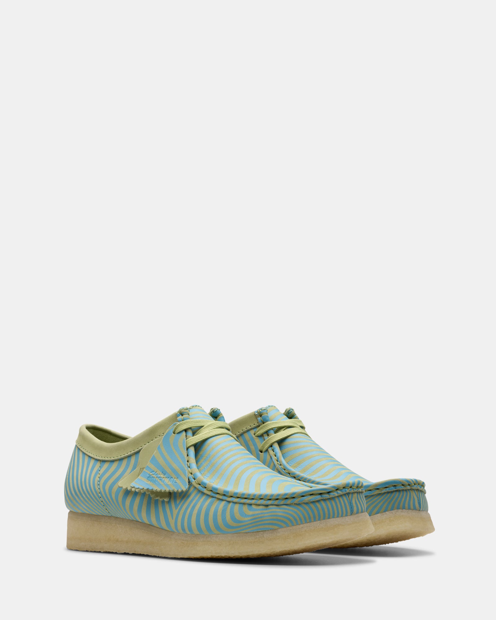 Wallabee (M) Blue/Lime Print - Image 2