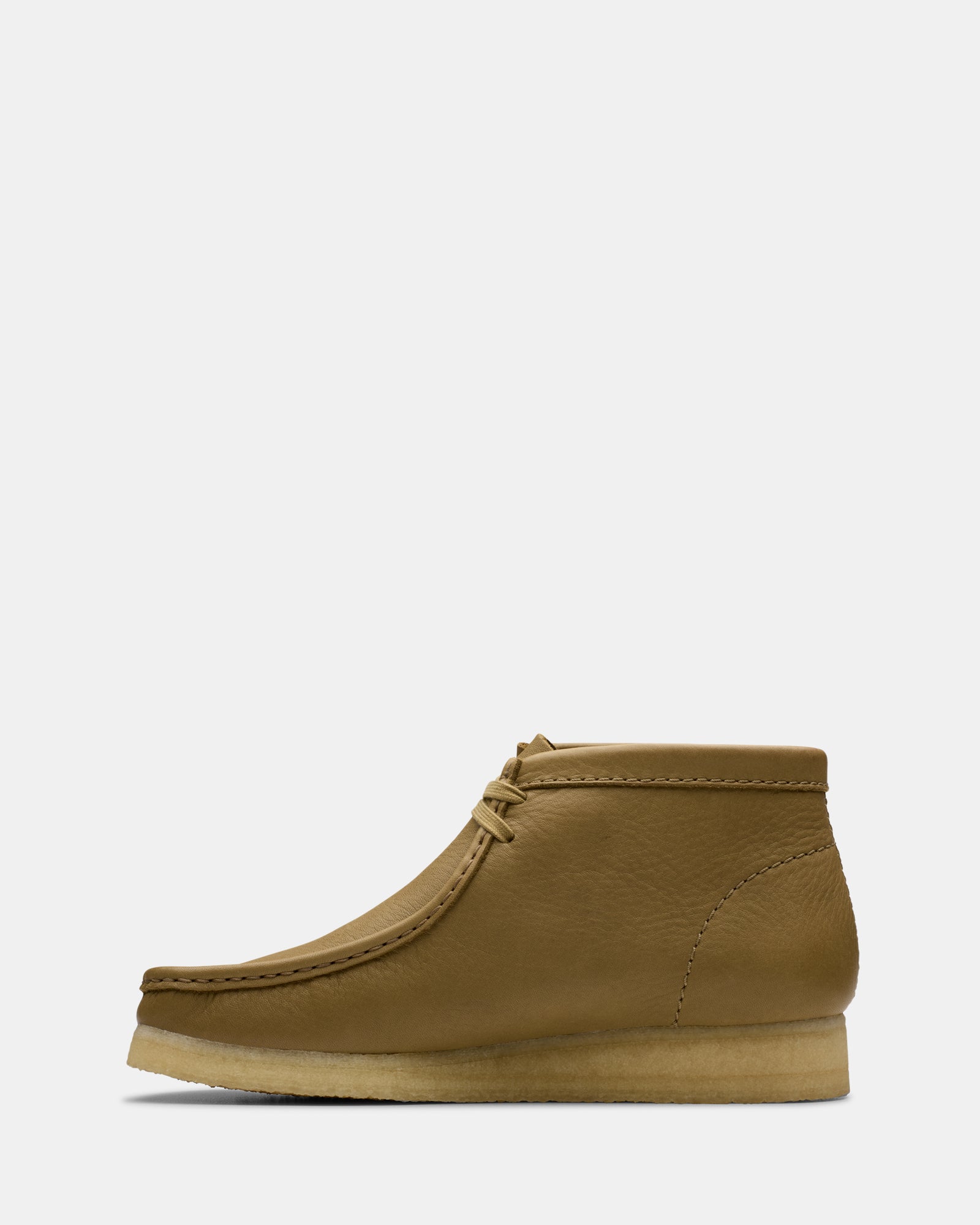 Wallabee Boot (m) Dark Olive Leather - Image 3