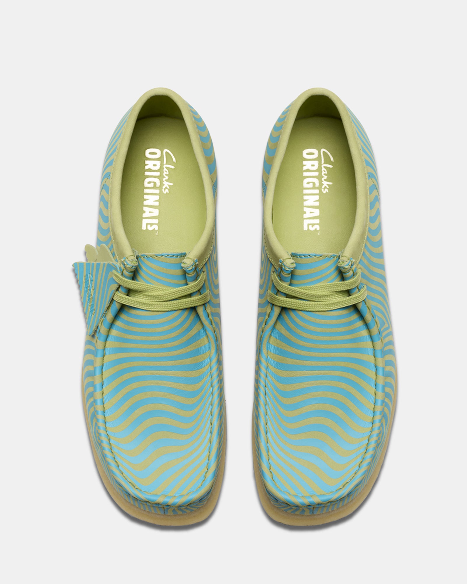 Wallabee (M) Blue/Lime Print - Image 6